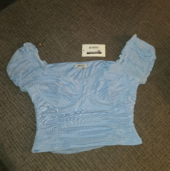 Luna Ruched Mesh Top - Picture 7 of 8